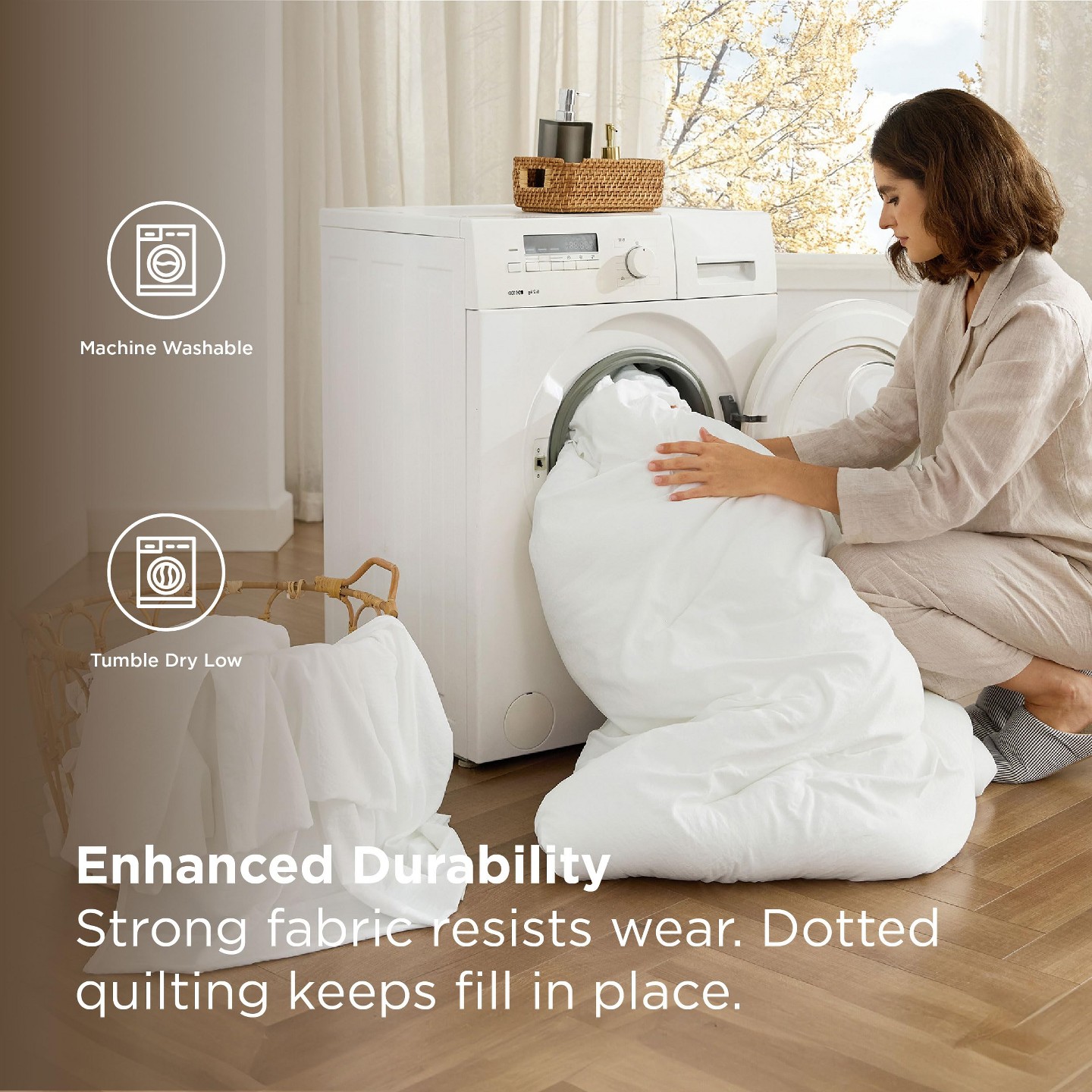 Комплект постельного белья Bedsure Queen из 7 предметов с альтернативным пухом — фото 7