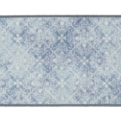 Blue 18" x 30" Round Indoor Area Rug
