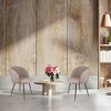 CENGHU Dining Chairs Set of 2, Upholstered Teddy Faux Fur Accent Chairs with Adjust Legs, for Dining Room, Living Room, Light Brown - 3 of 4