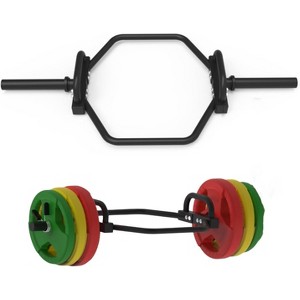 Trap Bar Deadlift 400 LBS Weight Capacity, Dual-Grip Strength Training Bar for Squats, Deadlifts, Shrugs and Shoulder Presses - 1 of 4