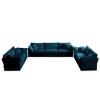GDFStudio Kelsen Mid-century Modern 3 Piece Chenille Upholstered Sofa Set with Pillows - 2 of 4