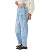 Imily Bela Womens Vintage Boyfriend Baggy Wide Leg Barrel Mid Rise Denim Ankle Pants - 3 of 4