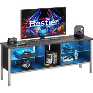 Bestier Gaming TV Stand for 70 Inch TV, Gaming Entertainment Center with LED Lights - 1 of 4