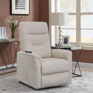 Upholstered Power Lift Recliner with Massage, Heat Function and USB Charging - 1 of 4