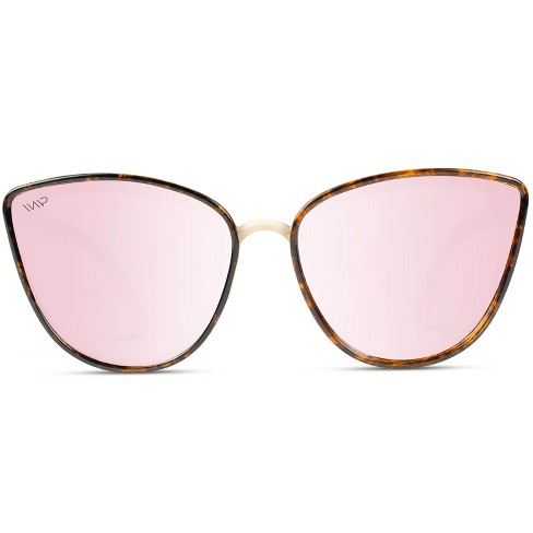 Wmp Eyewear Full Flat Lens Cateye Sunglasses For Women - Tortoise
