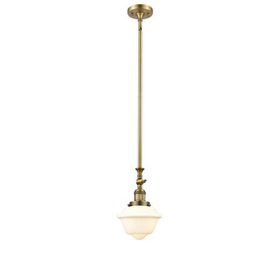 Oxford - 1 Light Stem Hung Tiltable Mini Pendant In Traditional Style-12 Inches Tall and 7.5 Inches Wide