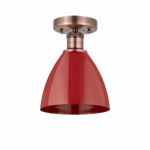 Plymouth Dome - 1 Light Semi-Flush Mount In Industrial Style-11.25 Inches Tall and 7.5 Inches Wide - 1 of 1