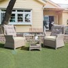 Peace Nest Solid Outdoor Patio Seat Cushion Set of 4 - image 2 of 4