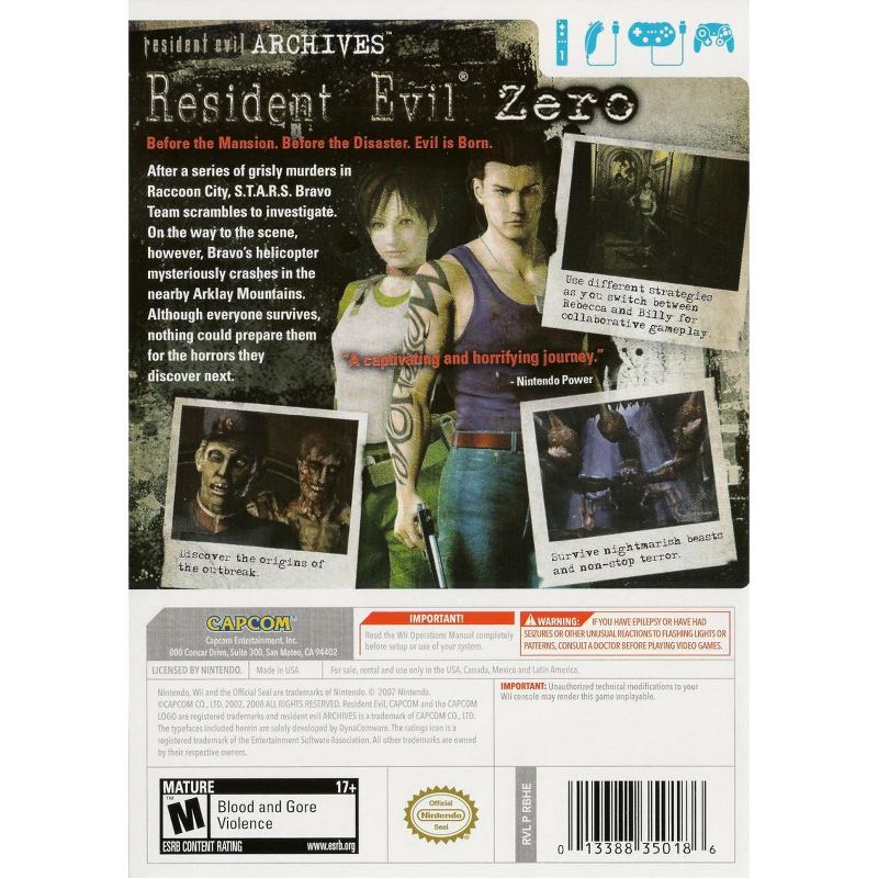 Resident Evil Archives: Resident Evil Zero - Nintendo Wii, 2 of 6