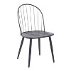 LumiSource Set of 2 Riley Industrial Dining Chairs Metal/Wood Black/Black: Mid-Century Modern, Floor Protectors, 250lb Capacity - 2 of 4