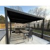 PURPLE LEAF Louvered Pergola Outdoor Aluminum Pergola with Adjustable Roof for Deck Backyard Garden Grey Hardtop Gazebo - 2 of 4