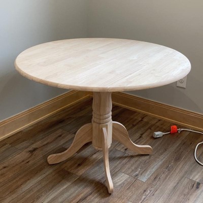Cottage Charm Espresso Extendable Round Wood Dining Table