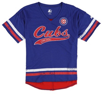 STARTER Womens Chicago Cubs Graphic T-Shirt