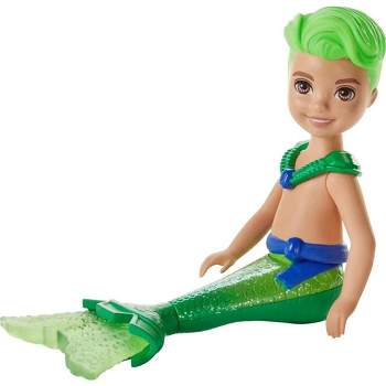 Barbie Dreamtopia Chelsea Merboy Small Doll & Accessory with Green Hair & Tail