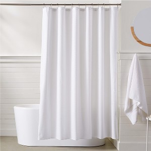 BAGOKIE Microfiber Waffle Texture Shower Curtain , 72"W x 72"L (Pack of 1) - 1 of 4