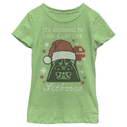 Girl's Star Wars Christmas Sithmas Vader 8-Bit T-Shirt - image 1 of 3