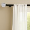 Home Mart Goods Clear Ball Bubbles Black Modern Curtain Rod For Windows (66" - 120") - 2 of 3
