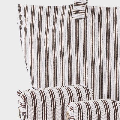 Сумки Universal Thread Striped Oversized Cotton Tote Bag - Universal Thread™ Brown — фото 5