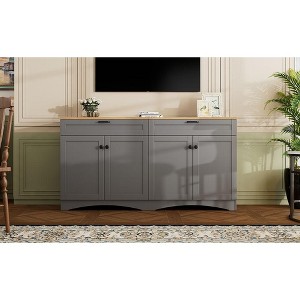 PAGED TV Stand for 85 Inch TV, Luxury Minimalism TV Console Table with Cabinets and Drawers for Living Room, Bedroom - 1 of 4