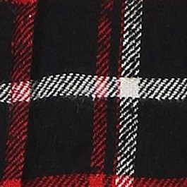 81 - black / red / white cross stitched plaid