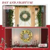 Karl Home 2 Pack 24inch Pre-lit Christmas Wreath with Red Berries Pine Cones - 4 of 4