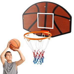 26'' Wall Mounted Basketball Hoop Set w/Shatter-proof Backboard Indoor Toy Gift - 1 of 4
