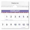 Deluxe Three-Month Reference Wall Calendar, Horizontal Orientation, 24 x 12, White Sheets, 15-Month: Dec 2024 to Feb 2026 - 2 of 3