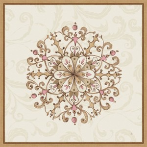 Amanti Art Elegant Season Snowflake III Pink by Daphne Brissonnet Canvas Wall Art Print Framed 22 x 22-in. - 1 of 4