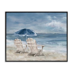 Stupell Industries Serene Beach Chairs, 30" x 24" - 1 of 4