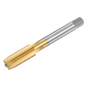 Unique Bargains Metric High Speed Steel Titanium Coated Straight Flute Left Hand Thread Milling Tap - 1 of 4