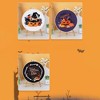 Halloween Stamped Cross Stitch Kits,Embroidery Starter Kit with Embroidery Fabric, Embroidery Hoops, Threads and Needles - 3 of 4