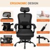 COMHOMA Mesh Office Chair, Ergonomic High Back Executive Chair with Adjustable Lumbar Support, Wide Seat - 2 of 4