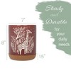 Elanze Designs Kitchen Utensil Holder With Non Slip Cork Base Large 8 Inch Ceramic Storage Crock Safari Animal Countertop Organizer Giraffe Red - 2 of 4