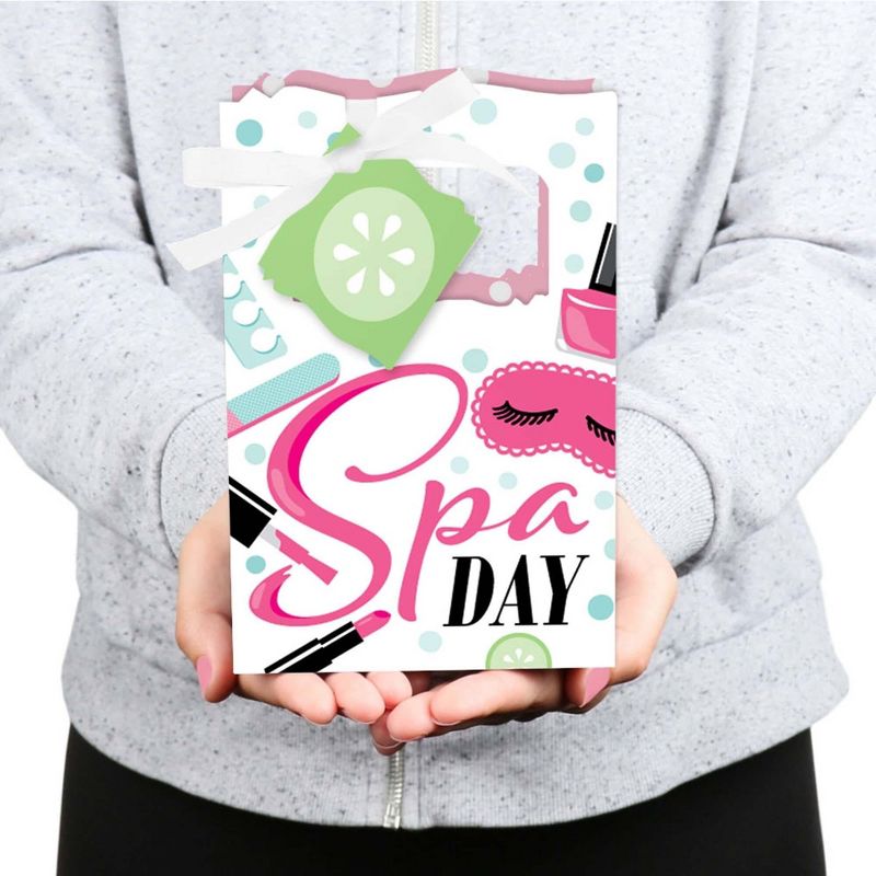 Big Dot of Happiness Spa Day - Girls Makeup Party Favor Boxes - Set of 12, 5 of 6