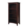 Alaterre Furniture Shaker Cottage 4-Shelf Bookcase, Classic Wood Bookshelf with Open Storage for Living Room, Office or Kids Room, Espresso Finish - 2 of 4
