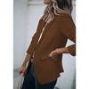 BLUEMING Womens Casual Blazers Open Front Long Sleeve One Button Work Office Suit Jackets Blazer - 3 of 3