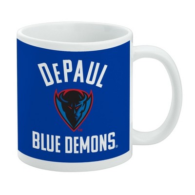 DePaul Blue Demon Ceramic Coffee Mug Novelty Gift Mugs for Coffee Tea and Hot Drinks 11oz White