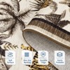 Area Rug, Washable Foldable TPR Backing Printed Carpet, Imitation Pastoral-Jungle Tiger Leopard Low Pile Stain Resistant Rug - 4 of 4