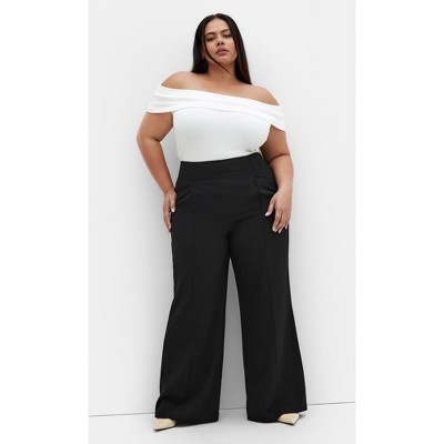 City Chic | Women's Plus Size Bria Pant - Black - 12 Plus : Target