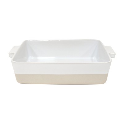 Casafina Forma Bakeware White Stoneware 12.25 x 8.5 Inch Rectangular Baker