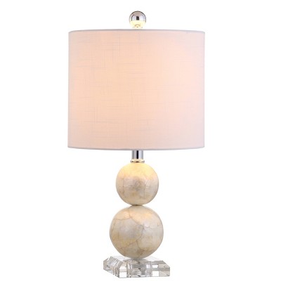 19" Bailey Seashell Table Lamp (Includes LED Light Bulb) White - JONATHAN Y