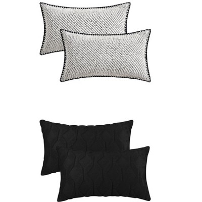 REGALWOVEN 4 Pcs Soft Decorative Throw Pillow Covers for Home Sofa Bench
