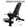 Naysaye Exercise Trainers Power Cage with Weight Bench 1000LBS Capacity for Full Body Home Gym and Living Room Use, Black and Red, 50.39"*18.74"*8.66" - 3 of 4