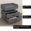 NicBex Nightstand with 2 Drawers,Bedside Tables with Adjustable LED Strip Light for Bedroom,Living Room - 4 of 4