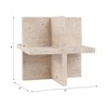 Modern Geometric Stone & Travertine Decorative Object Sculptural Accent Piece for Contemporary Interiors - 4 of 4