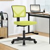 GlasFlength Task and Chairs Seating, Sets with Swivel Rolling, Low-Back Mesh Armless Office Chair for office, Pink, 19.68"*19.68"*34.25" - 3 of 4
