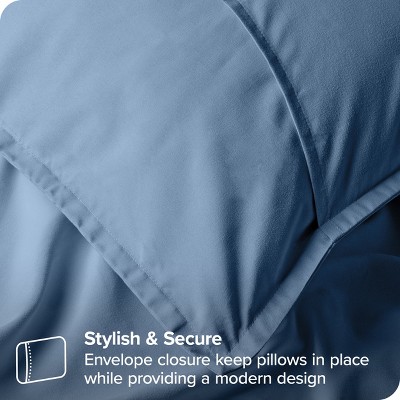 Coronet Blue Hypoallergenic Euro Pillow Sham Set