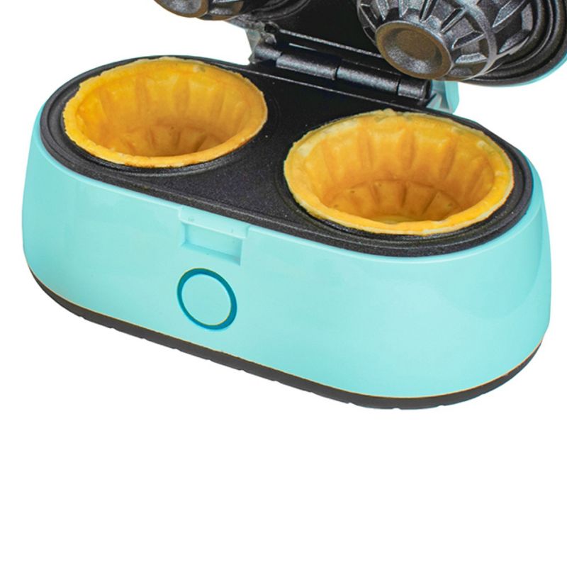 Brentwood Double 3.5 Inch Waffle Bowl Maker in Blue, 4 of 5