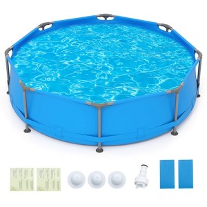 Costway 1158 Gal Outdoor Family Swimming Pool with Metal Frame Multi-layer PVC Fabric - 1 of 4