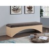 Meridian Furniture,Lawson Velour Fur Fabric Bench - 2 of 4